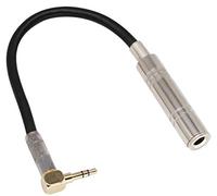 AAOTOKK 90 Gegrés 1/8 à 1/4 Stéréo Câble,TRS 90 Degrés 3,5 mm Mâle à 6,35 mm Femelle Audio Stéréo Adaptateur Câble pour Amplificateurs,Appareils Cinéma Maison,Ordinateur Portable,etc.(9 pouces/24 cm)
