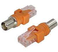 AAOTOKK Adaptateur Coaxial RJ45 Mâle à BNC Femelle pour Le Test D'appareils de Test tels Que des Analyseurs,des Testeurs,ne Peut Pas Transmettre de Vidéo et Connecter des écrans(2-Pack/BNC à RJ45)