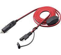 AAOTOKK Câble SAE Allume Cigare,16AWG 12V Prise Mâle Allume Cigare à SAE 2 Broches Dégagement Rapide Connecteur Adaptateur Charge D'extension Câble avec Fusible et Interrupteur Câble(2.4m/7.8ft-M)