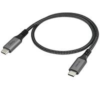 AAOTOKK Câble Thunderbolt 3 TB3 USB4 USB C Male Extension 40Gbps100W Prise en Charge de la Charge Rapide Moniteur Simple/Double 5K/4K 60Hz Compatible avec Type C MacBook,Dell,Hub(0,6M/2-Pied)
