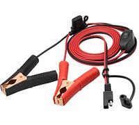 AAOTOKK Crocodile Clip Cable 16 AWG Wire Harness SAE to Crocodile Clip12V DC Rallonge avec Interrupteur et Boîte à Fusibles Câble à Action Brusque de Connexion/Déconnexion Rapide.(2,4 m/7,8 pieds)