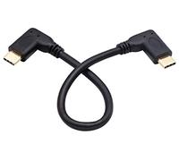 AAOTOKK Gen 2 (10 Gbit/s) 90 Degrés USB 3.1 Type C Mâle à Mâle D'extension Câble,Prend en Charge Le Chargement,Les Données,Audio,Câble Vidéo,pour Les Appareils de Type C,Laptop.(20cm,M/M)