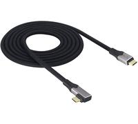 AAOTOKK Haute Vitesse USB 5 Mâle câble de Charge Rapide,Soutenir 80Gbps/240W Charge/16K/60Hz affichage,Compatible avec Thunderbolt 3/4/5,SSD,Ordinateur portable,Tablette, Alimentation Mobile(2M/6.5Ft)