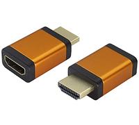 AAOTOKK HDMI Adaptateur HDMI Mâle to Femelle Connecteur Support 4K&60HZ 1080p Aluminium Alliage Extender pour HDTV,PC,Ordinateur,Moniteur,Projecteur,Récepteur AV,Lecteur DVD(2-Pack/Orange)