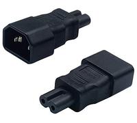 AAOTOKK IEC 320 C14 à C7 Secteur Adaptateur,10A 125V IEC 3 Pôles Mâle à 2 Pôles Femelle Figure 8 Adaptateur Secteur, IEC C7 à C14 Convertisseur AC Adaptateur Polarisé pour TV LED,etc.(2 Pack)