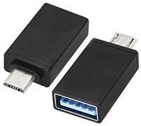 AAOTOKK Micro USB OTG Adaptateur, Alliage D'aluminium Micro USB Mâle vers USB 2.0 A Femelle OTG Adaptateur pour Tablettes Android Smartphone Plus de Périphériques USB et Micro(2Pack-Noir)