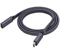 AAOTOKK Type C 3.1 Mâle à Type C 3.1 Femelle Connecteur prend en Charge la Charge rapide,4K@60Hz Vidéo HD,Transmission Audio,câble D'extension de Synchronisation,Compatible Samsung MacBook(1M-M/F)