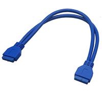 AAOTOKK USB 3.0 Câble D'En-Tête Carte Mère 20 Broches Femelle à Femelle Connexion Haute Vitesse Adaptateur D'En-Tête Carte Mère Câble D'Extension (30 cm/12 Pouces-20Pin F/F)