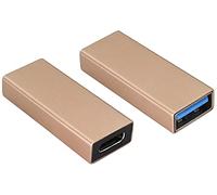 AAOTOKK USB C vers USB 3.0 A Mâle Adaptateur de Conversion pour Port USB PC,Ordinateur Portable,Banque d'alimentation,Chargeur et clé USB Type C,Smartphone,câble de Données(Champagne Gold/2Pack)
