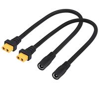 AAOTOKK XT60 Femelle vers Câble Adaptateur Jack Femelle DC5.5×2.1mm pour fer à Souder TS100,Alimentation pour Moniteur FPV,Drone.(DC2.1mm-F/30cm-2Pack)