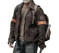 AAOutfitz The Walking Rick Grimes Return Costume Andrew Lincoln Veste en coton pour homme, Marron - Coton, XXL