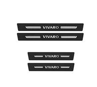 AAPAH 4 Piè Carbone Fibre Voiture Protections de seuil de Porte pour Opel VIVARO 2021 2020 2019 2018 2017,Anti DéRapant Autocollant RéSistant Aux Rayures décoration Accessoires