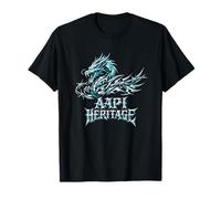 AAPI Heritage Month Dragon Cyber Goth Fil barbelé néo-Tribal T-Shirt