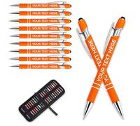 Aappping Stylo Personnalisé Gravure Laser Stylo Bille Avec Prenom,Lot De Personnalisable,Cadeau Personnalisé Femme Homme(safran,50 stylos)