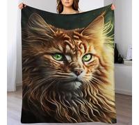 AAPZY Couverture 3D Chat, Couverture Epaisse, Couverture Chaude Et Confortable, Couverture Super Douce Et Moelleuse, Couverture Flannel, Lavable À La Machine Facile À Manipuler, （140×180cm）