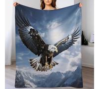 AAPZY Couverture en Aigle 3D Impression Chaudes Moelleuse Couverture en Polaire Flannel Légères Couvertures Toutes Saisons pour Voyager, Lit Ou Canapé （150×200cm）