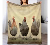 AAPZY Couverture en Poule 3D Impression Chaudes Moelleuse Couverture en Polaire Flannel Légères Couvertures Toutes Saisons pour Voyager, Lit Ou Canapé （130×150cm）