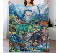AAPZY Couverture Moelleuse Dinosaure Couverture Canapé Chaude Couverture Salon Douce FlannelPolaire, pour Canapé Ou Lit Convient À Toutes Les Saisons （130×150cm）