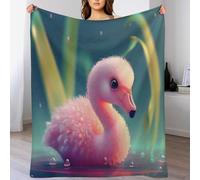 AAPZY Couverture Moelleuse Flamant Rose Couverture Canapé Chaude Couverture Salon Douce FlannelPolaire, pour Canapé Ou Lit Convient À Toutes Les Saisons (130×180cm)