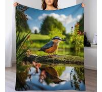 Couverture Oiseau - Couverture Polaire - Couverture De Canapé en Peluche Flannel Douce Et Moelleuse - Décoration pour Lit, Canapé, Canapé, （180×200cm）