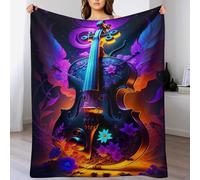 AAPZY Couverture Violon, Couverture Polaire en Polaire pour Adultes Et Enfants, 100% Flannel, Couverture Super Douce Et Moelleuse, pour Canapé-lit Et Sofa （150×200cm）