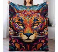 AAPZY léopard Plaid Couverture Polaire, Couverture en Flanelle Flannel Imprimée, Couverture Confortable Douce pour Lit, Sofa Et Canapé-Lit （130×150cm）