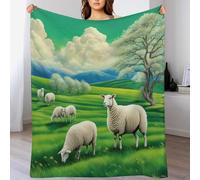 AAPZY Mouton Mignon Plaid Polaire Canape Couverture - Jete De Canapé en Flannel, Doux Moelleux Et Chaude, pour Le Voyage Canapé Lit, Fit All-Season （180×200cm）