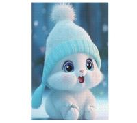Puzzle 1000 Pièces pour Adultes, Lapin, Puzzle pour Adultes Et Enfants, Puzzles en Bois, Cadeaux pour Adultes (78×53cm)