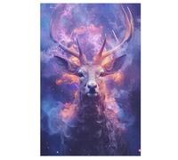 AAPZY Puzzle en Bois de 1000 Pièces, Puzzle de Cerf pour Adultes et Enfants, Cadeaux pour Adultes et Enfants, 78x53cm