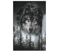 AAPZY Puzzle en Bois de Tilleul de 1000 Pièces, Puzzle de Loup pour Adultes et Enfants, Cadeaux pour Adultes et Enfants, 78x53cm