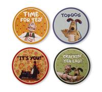 Aardman - Lot de 4 Dessous de Verre en céramique Wallace & Gromit