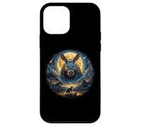 Aardvark Regardant la Lune Animal de Nuit Mignon Coque pour iPhone 12 Mini
