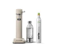 Aarke Carbonator 3 Machine à eau gazeuse en acier inoxydable finition sable + cylindre de 60 litres avec CO2 renouvelable