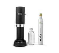 Aarke Carbonator Pro Machine à gazéifier avec bouteille en verre, finition noir mat - cylindre de CO2 AARKE 60 l, 100 pourcent renouvelable