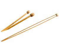 AARNAV 2 aiguilles à tricoter en bambou de 35 cm de long (2 x 4,5 mm)