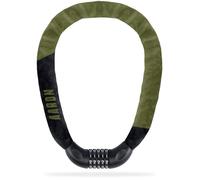AARON Lock One - Antivol pour vélo, avec code numérique à 5 chiffres - Antivol à chaîne en acier et niveau de sécurité élevé - Pour vélo électrique, VTT, trekking, randonnée - Vert olive