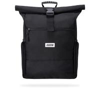AARON Rolltop Sac à dos pour homme et femme avec compartiment pour ordinateur portable, avec support AirTag, sac à dos à roulettes pour femme en PET recyclé pour unité, voyage, quotidien, sac à dos