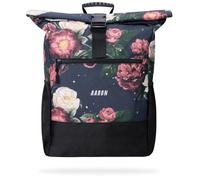 AARON Rolltop Sac à dos pour homme et femme avec compartiment pour ordinateur portable, avec support AirTag, sac à dos à roulettes pour femme en PET recyclé pour unité, voyage, quotidien, sac à dos