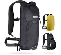 AARON Sac à dos de vélo et sac à dos de ski 8L étanche avec protection contre la pluie, rembourrage dorsal ergonomique pour femmes et hommes Sac à dos de vélo VTT, noir