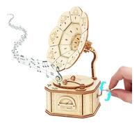 Aartner - Puzzle en bois - Gramophone 3D - Pour adulte - Modélisme - Gramophone vintage - Puzzle 3D en bois pour hommes et femmes - Idée cadeau