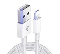AA's Câble Lightning de 2,5 m - Câble de charge blanc pour iPhone 12 Pro Max/12/11/X/XS/Xs Max/XR/8 Plus/7/6/5 et iPad