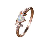 aaSccex Anneaux Porte-clés Bagues des deux côtés, et personnalisées, petite bague de, nouvelle Bague Anneau Anneaux (Rose Gold, E)