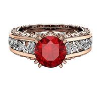 aaSccex Bagues Pierres Femmes Bague de Couleur Cadeau Rose Séparation Bijoux Bague Plaqué Or Anneaux Alliage Boucles Boucles Perruque, 12, Cuivre, Aucune pierre précieuse