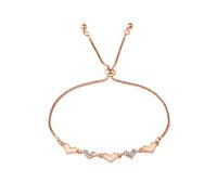 aaSccex Bracelet à breloques pour adultes - Bracelets d'amitié assortis pour couples - Cœur - Cœur - Fille - Anneaux délicats et réglables, taille unique, Métal, Pas de gemme