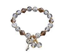 aaSccex Bracelet de perles multicolore pour femme - Bracelet de perles empilable - Bracelet de perles multicouche réglable - Bracelet coloré, A, Acier allié, Pas de gemme