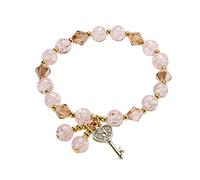 aaSccex Bracelet de perles multicolores changeant de couleur pour femme, bracelet de perles empilable, bracelet de perles multicouche, réglable, bracelet coloré, A, Acier allié, Pas de gemme