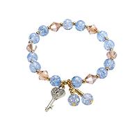 aaSccex Bracelet de perles multicolores changeant de couleur pour femme, bracelet de perles empilable, bracelet de perles multicouche, réglable, bracelet coloré, A, Acier allié, Pas de gemme