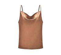 aaSccex Haut spaghetti en satin pour femme - Haut élégant à bretelles - Court - Haut ample - Chemisier sans manches - Tankini - Grandes tailles - Cute Tops - Chemisier - Sous-vêtement, kaki, L
