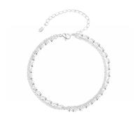 aaSccex Quartz Cadeau Anneaux Exquisite And Fashionable Design Shining And Perfect For Daily Wear And Message Rose Couple Bracelet De Bijoux (Silver, One Size)