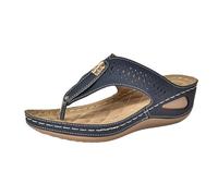 aaSccex Sandales compensées noires pour femme - Chaussures plates pour femme - Coupe large - Pantoufles pour femme - Chaussures de plage pour femme - Sandales pieds nus - Sandales de marche larges